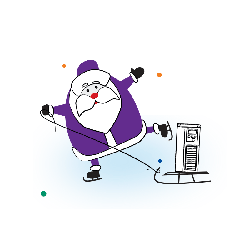 Сиреневый Дед Мороз